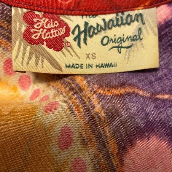 Vintage Hilo Hattie Original Maxi Dress Hawaiian l Orange Aloha Sunset S… - Picture 5 of 12